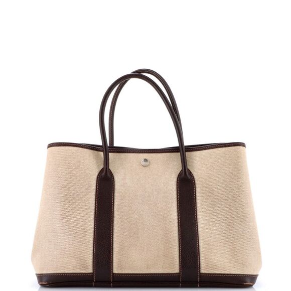 Hermes Garden Party Tote Toile and Leather 36 Brown, Neutral - Picture 1 of 8